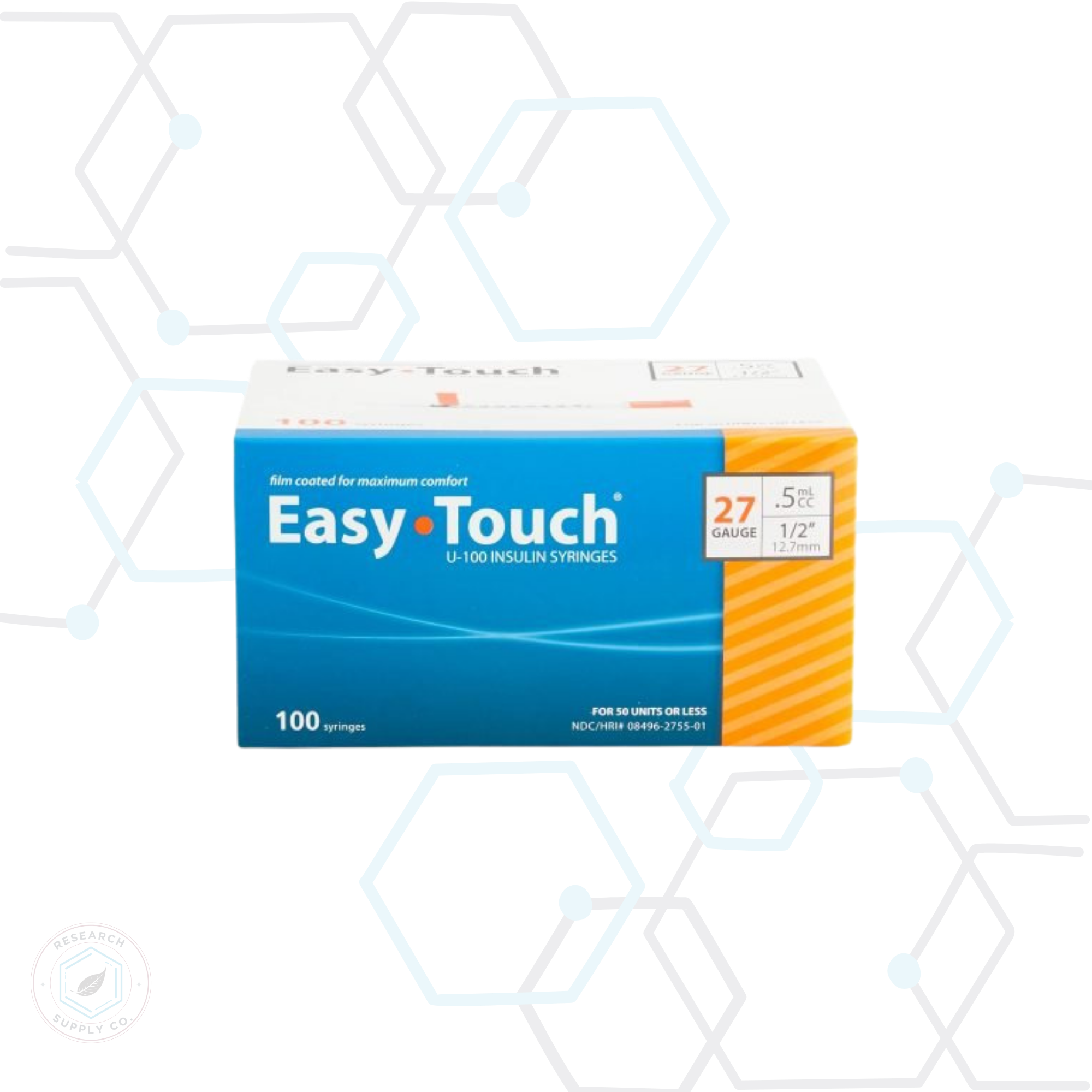 EasyTouch U-100 Insulin Syringes - Precision Fixed Needle