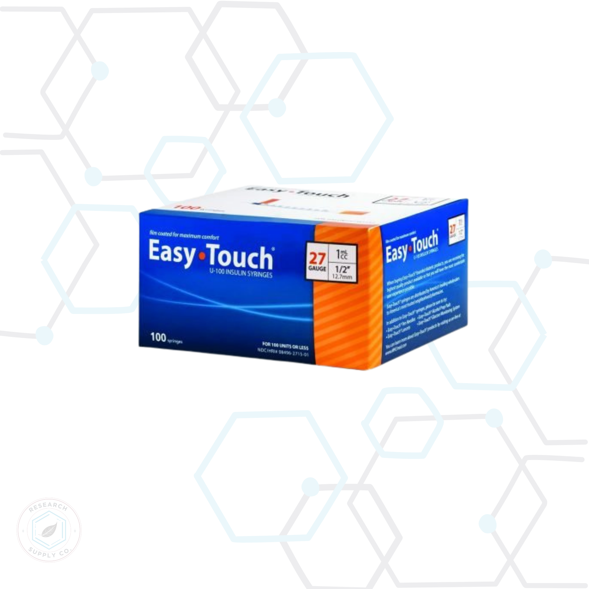 EasyTouch U-100 Insulin Syringes - Precision Fixed Needle