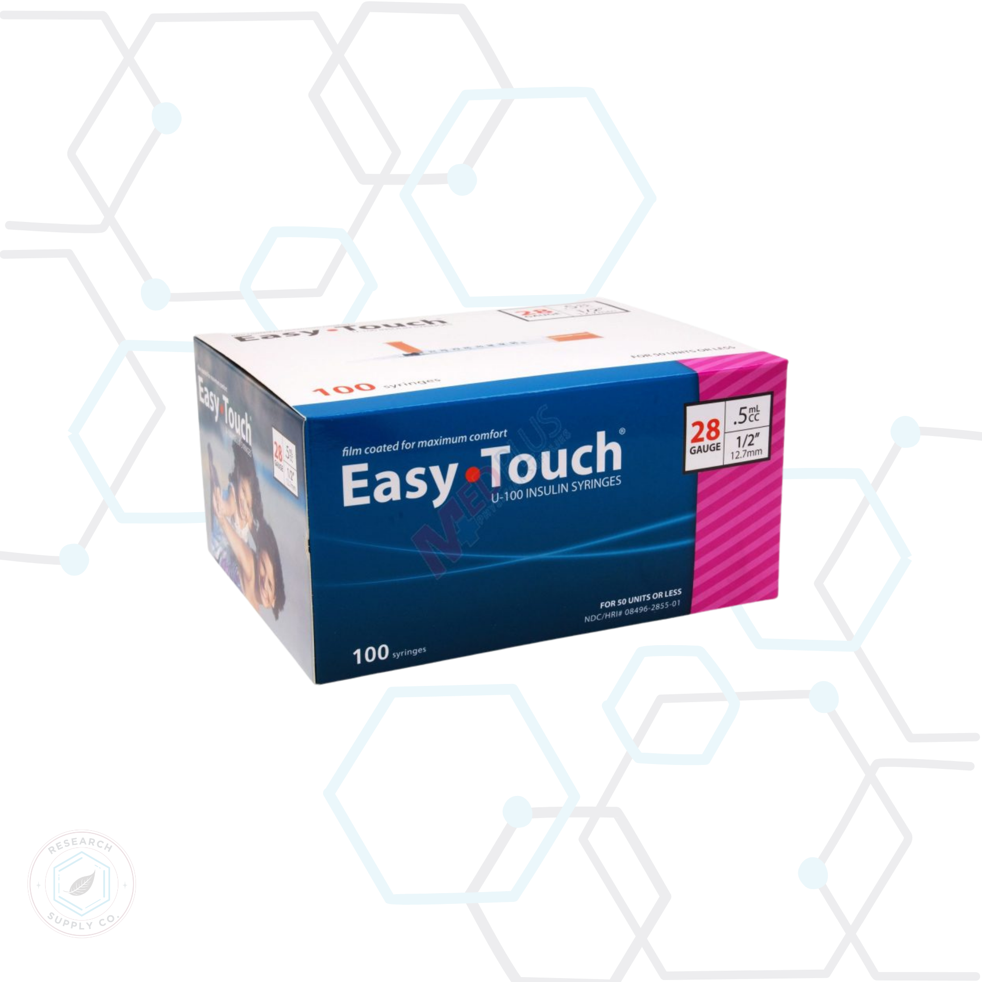 EasyTouch U-100 Insulin Syringes - Precision Fixed Needle