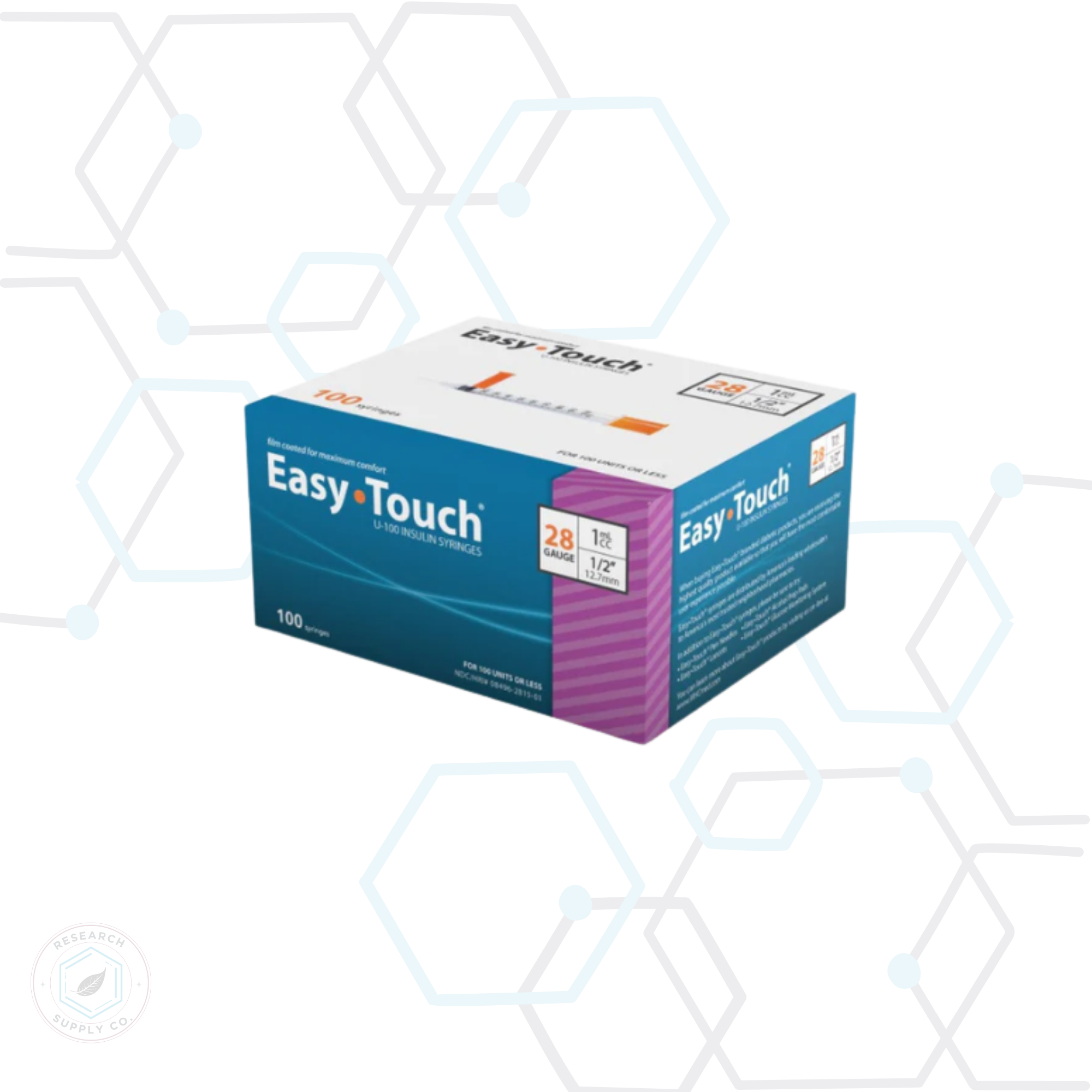 EasyTouch U-100 Insulin Syringes - Precision Fixed Needle