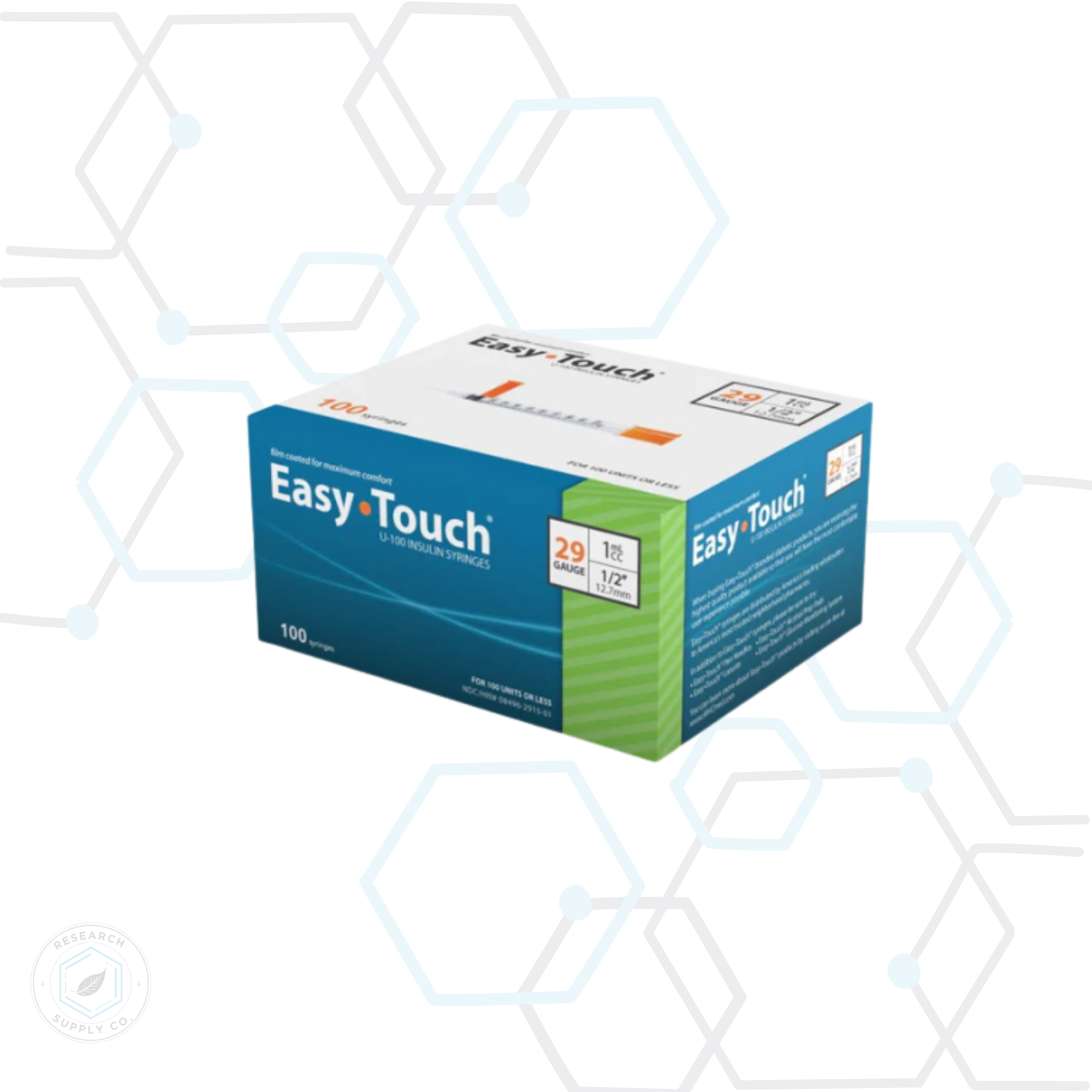 EasyTouch U-100 Insulin Syringes - Precision Fixed Needle