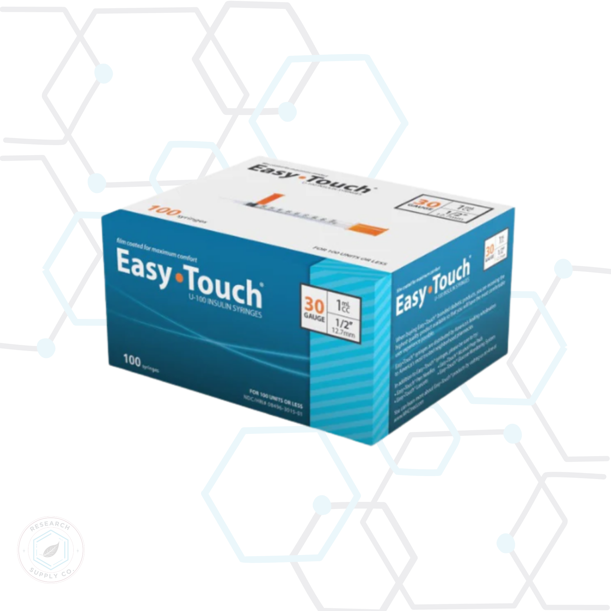 EasyTouch U-100 Insulin Syringes - Precision Fixed Needle