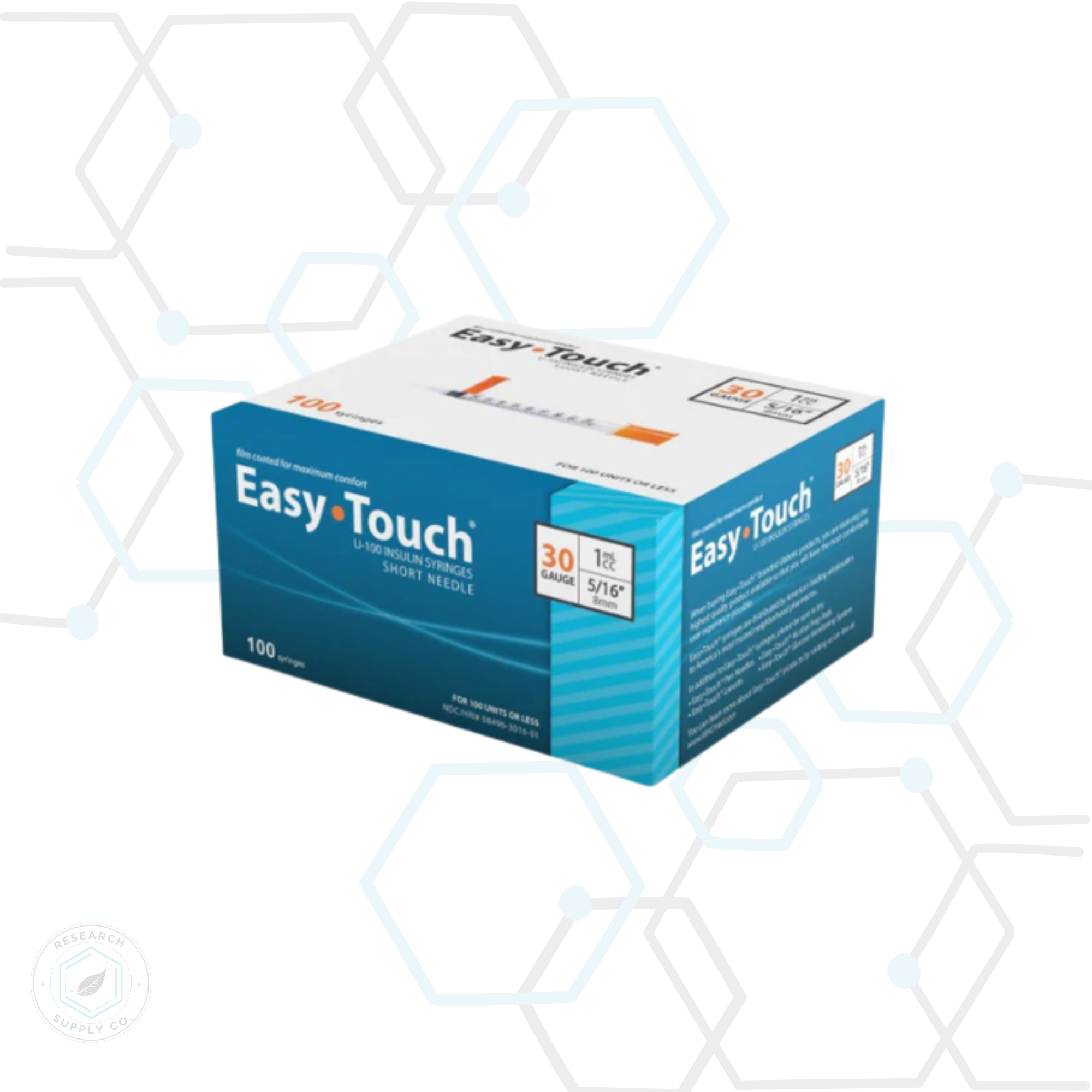 EasyTouch U-100 Insulin Syringes - Precision Fixed Needle