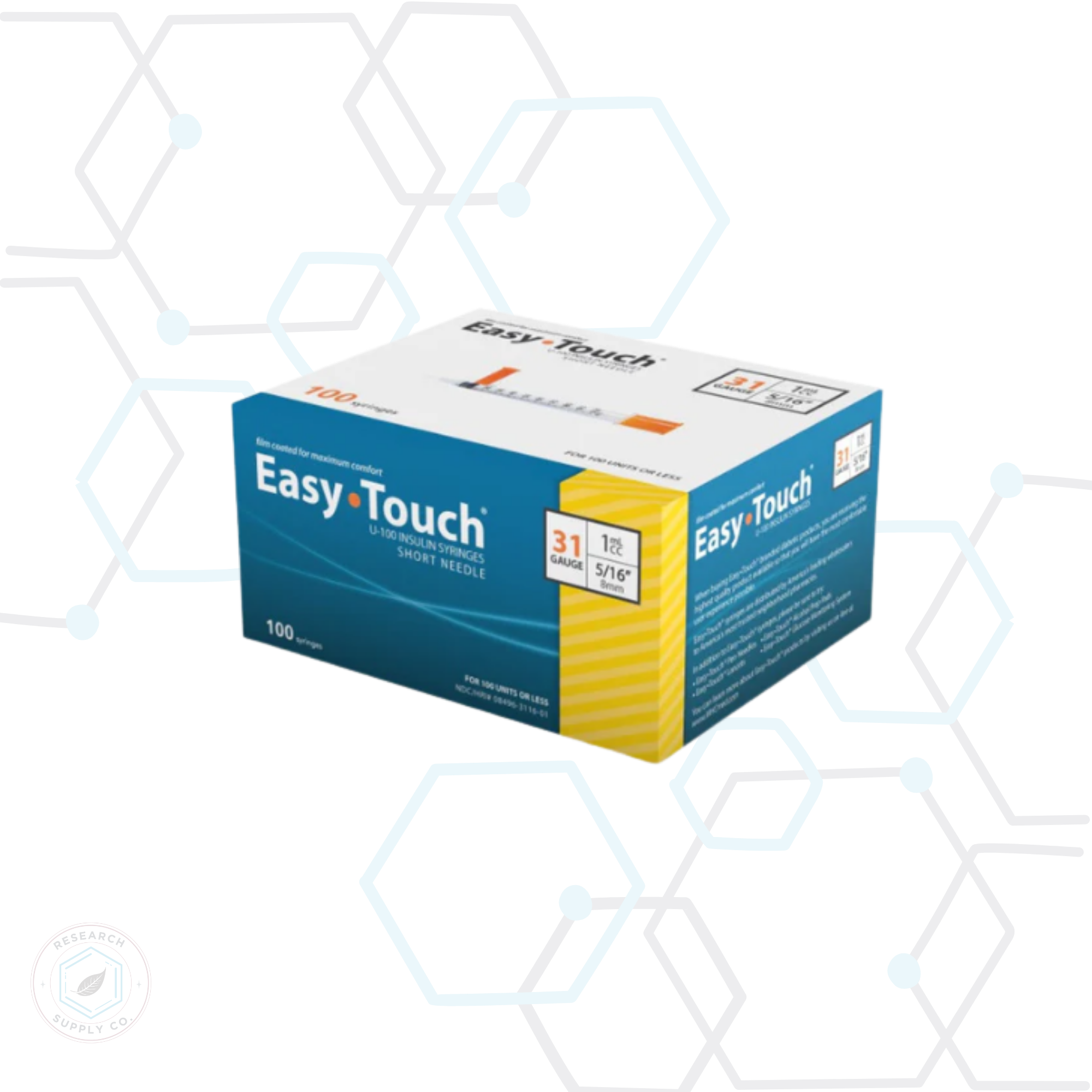 EasyTouch U-100 Insulin Syringes - Precision Fixed Needle