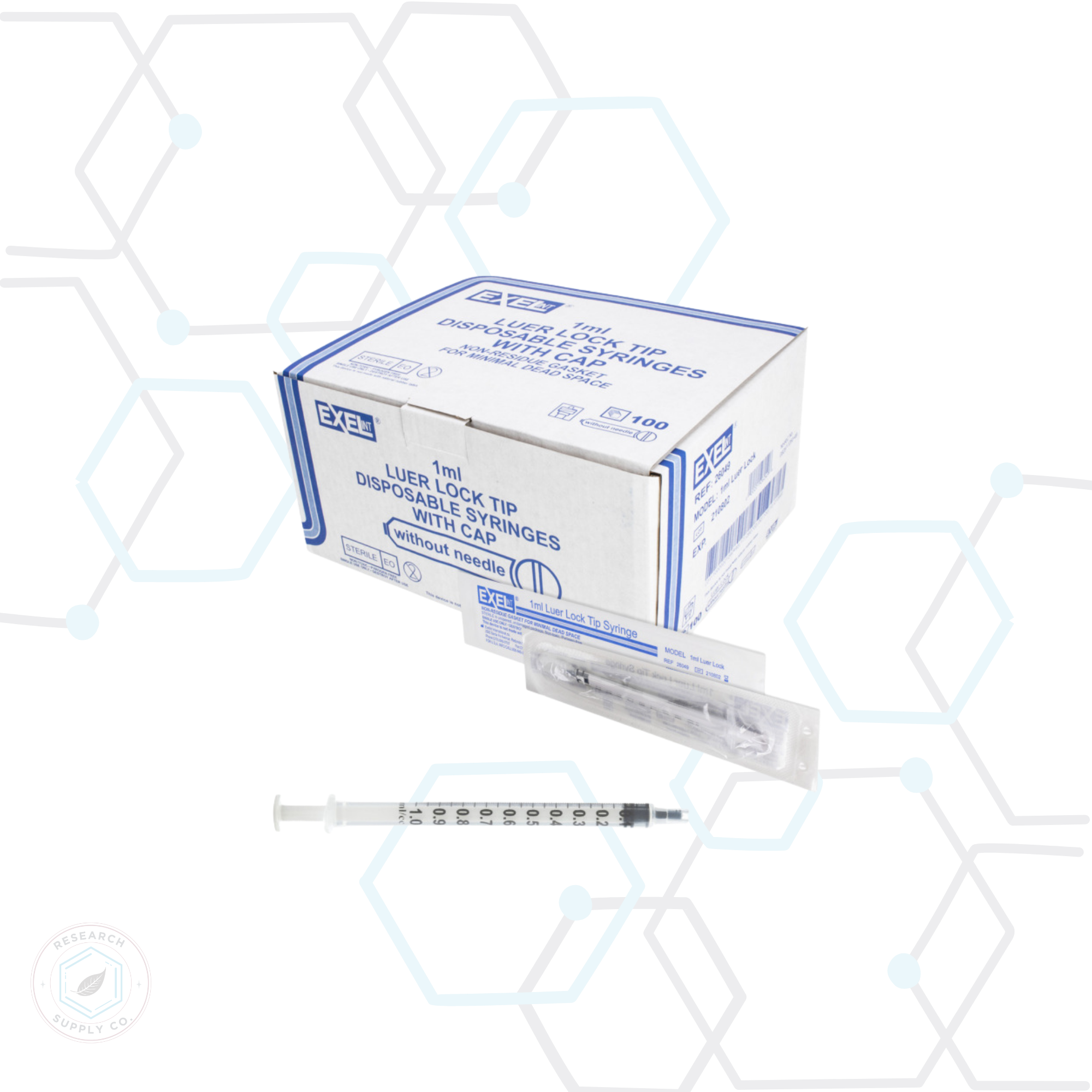 Exel 1mL Luer Lock Syringe - Low Dead Space (Sterile)