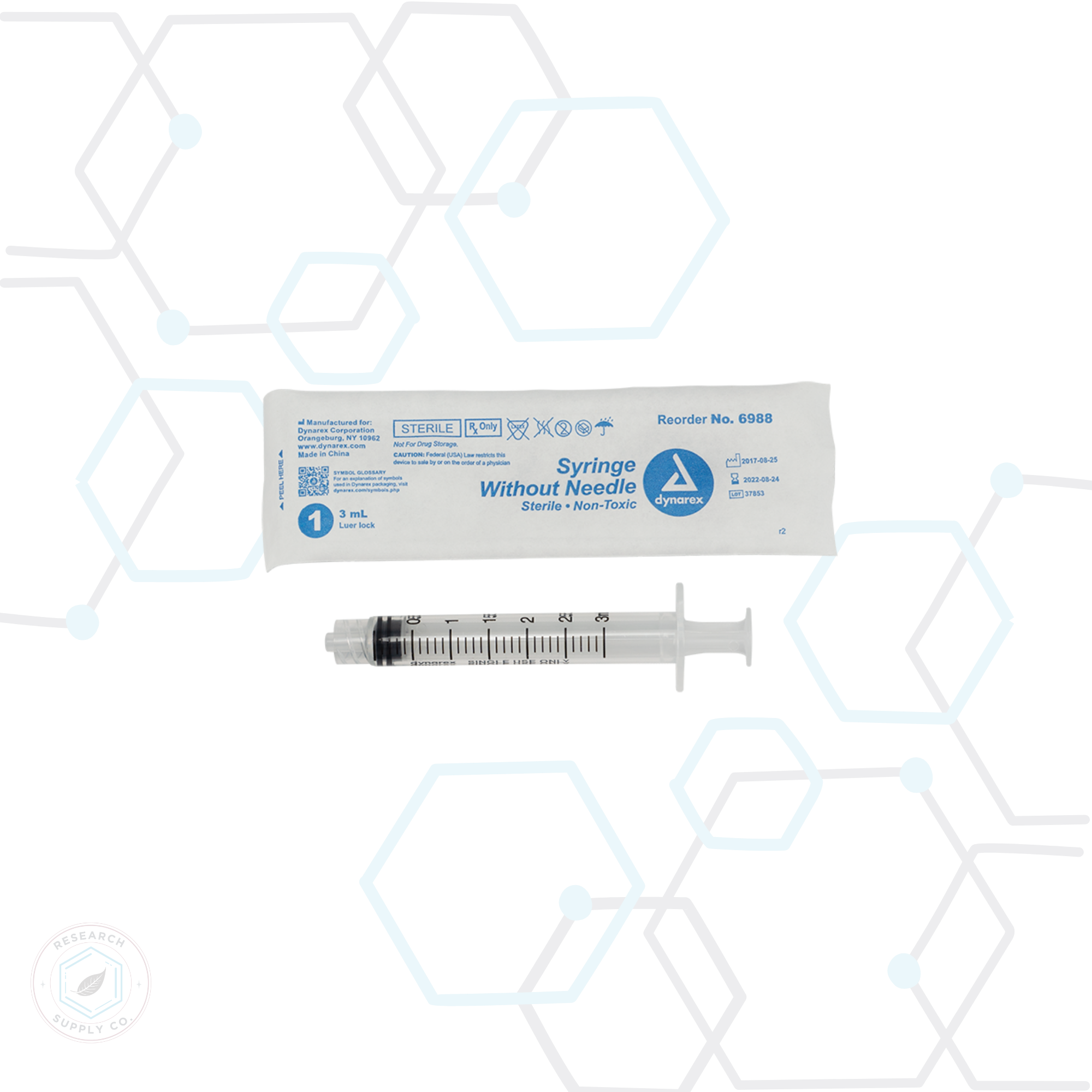 Dynarex Luer Lock Syringes (Sterile)